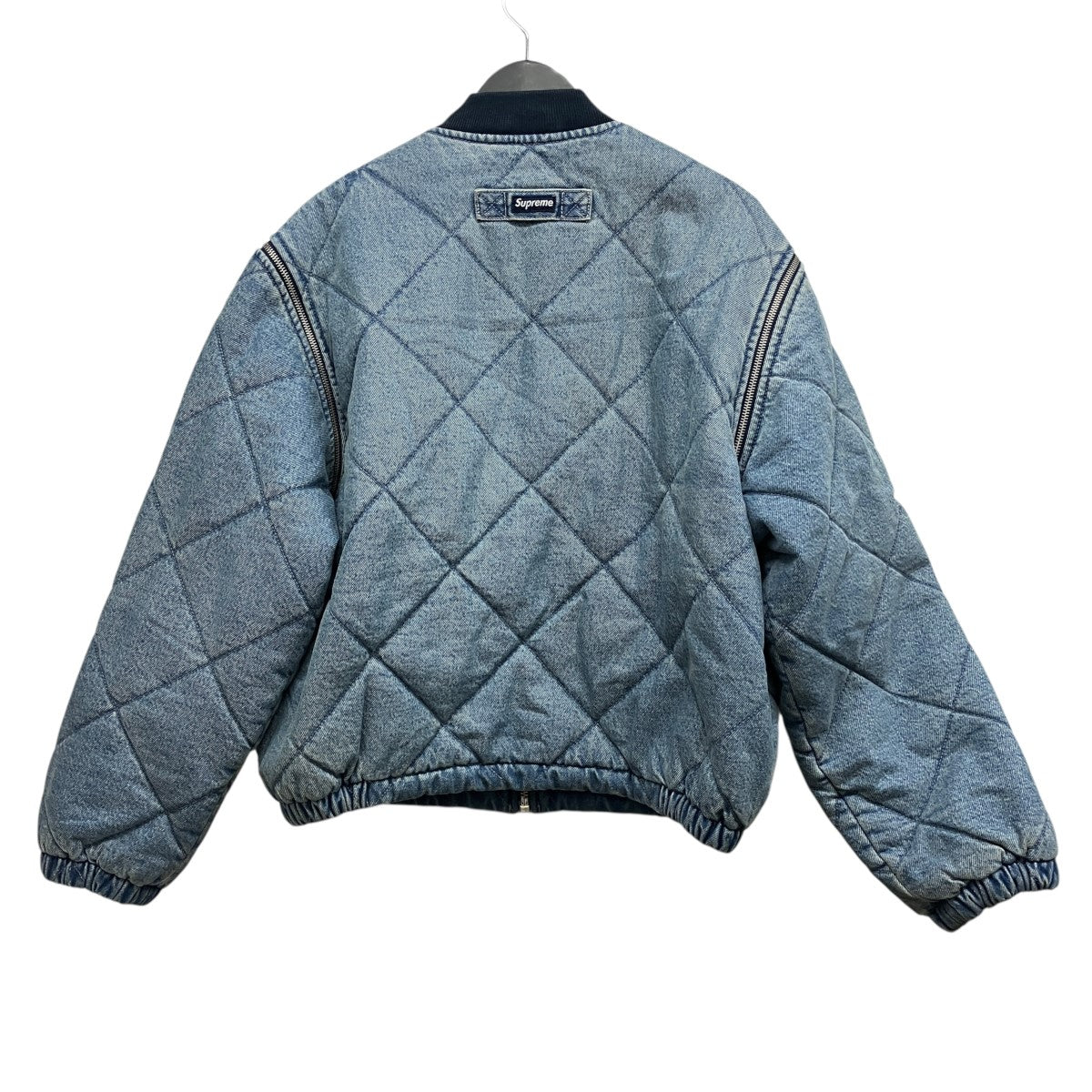 25AWZip-Off Sleeve Quilted Bomber Jacket  Denimデニムボンバージャケット