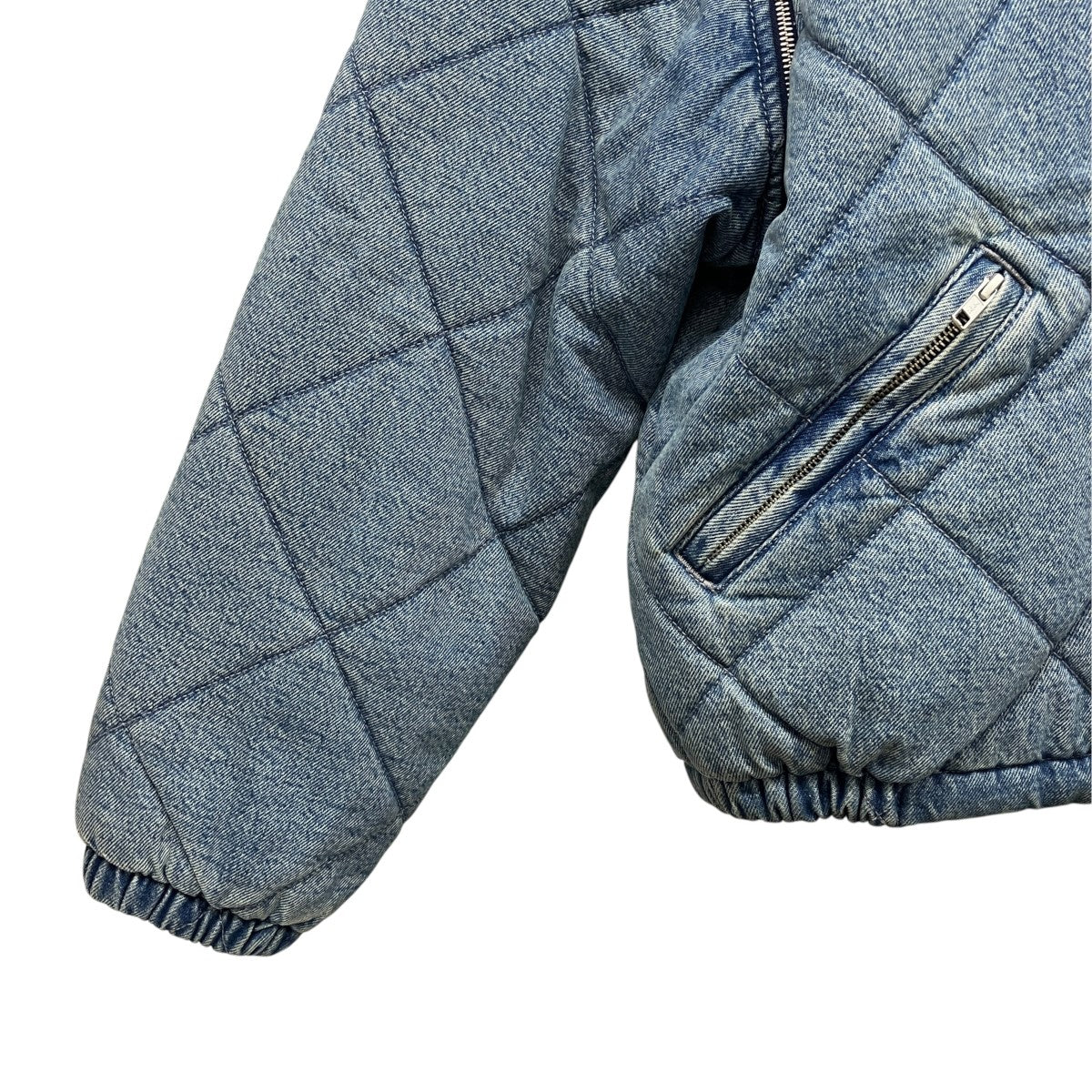 25AWZip-Off Sleeve Quilted Bomber Jacket  Denimデニムボンバージャケット
