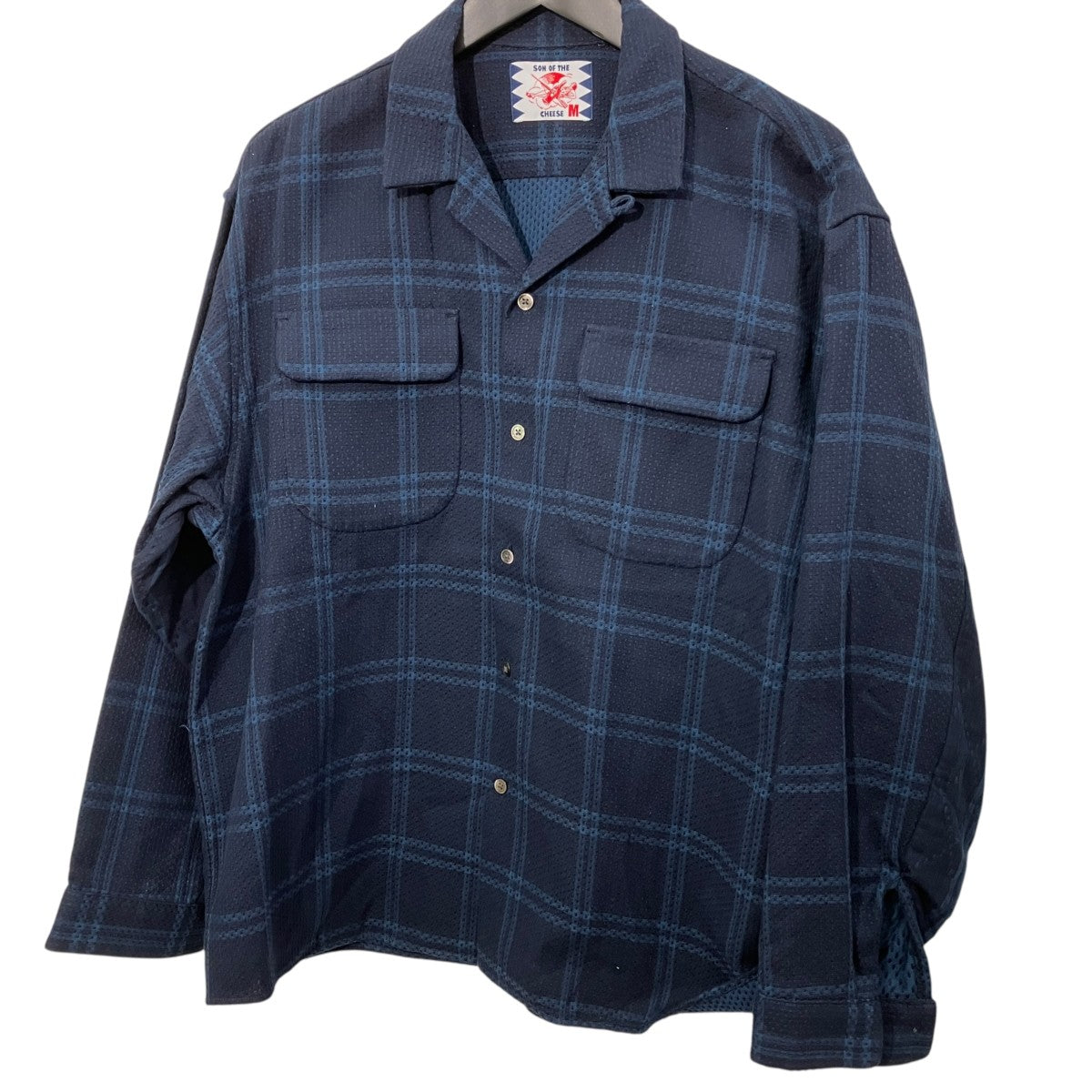 SON OF THE CHEESE SASHIKO SHIRTチェック刺し子シャツSC2210-SH02 古着・中古-1枚目のアイテム画像
