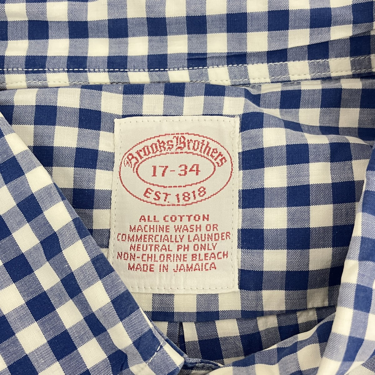 BROOKS BROTHERS ギンガムチェックロングスリーブシャツ 古着・中古-5枚目のアイテム画像