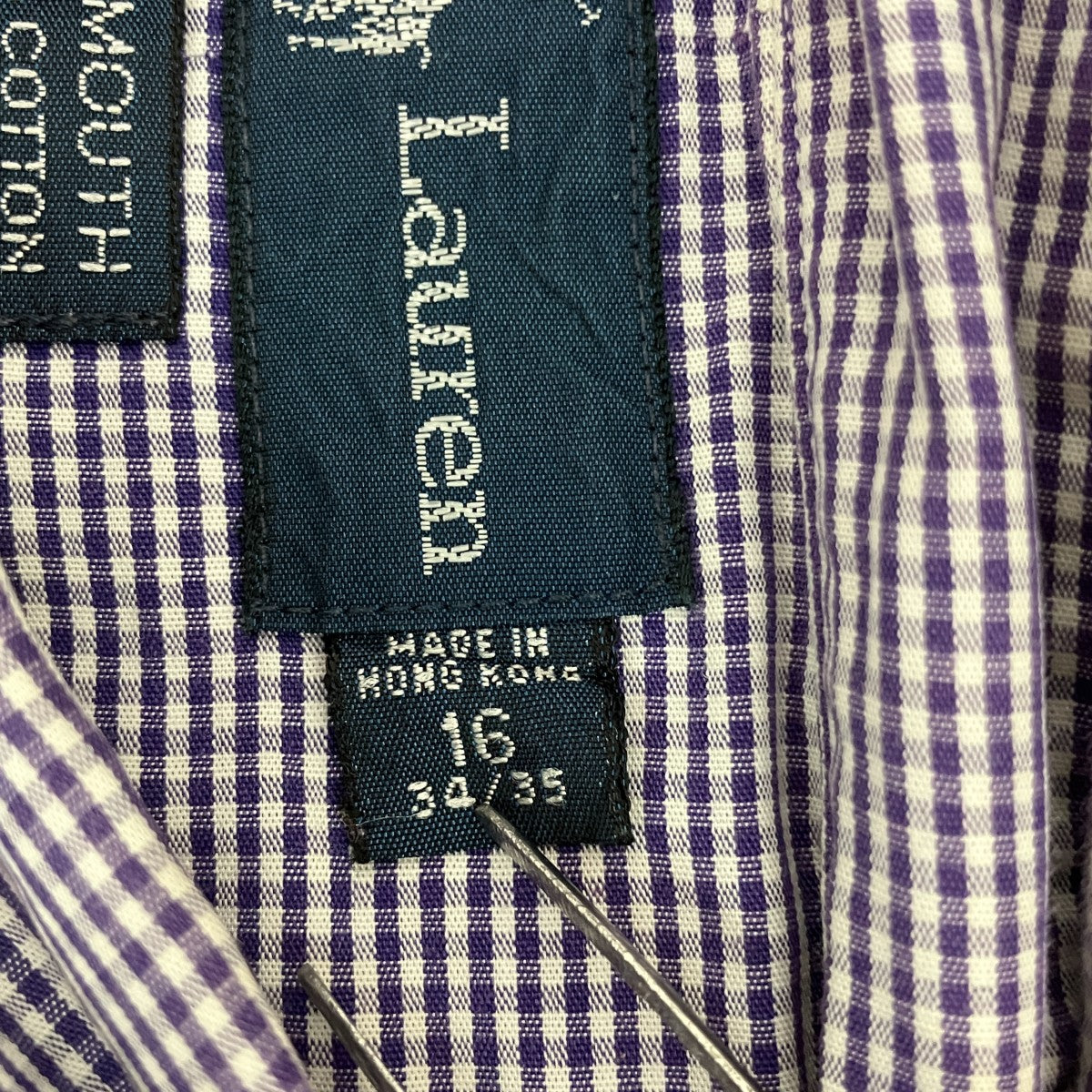 RALPH LAUREN ギンガムチェック長袖シャツ 古着・中古-6枚目のアイテム画像