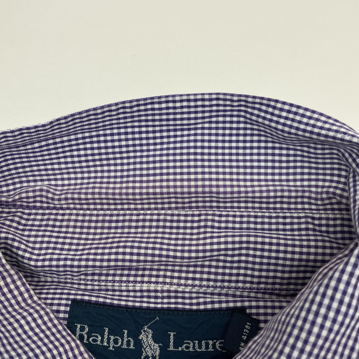 RALPH LAUREN ギンガムチェック長袖シャツ 古着・中古-7枚目のアイテム画像