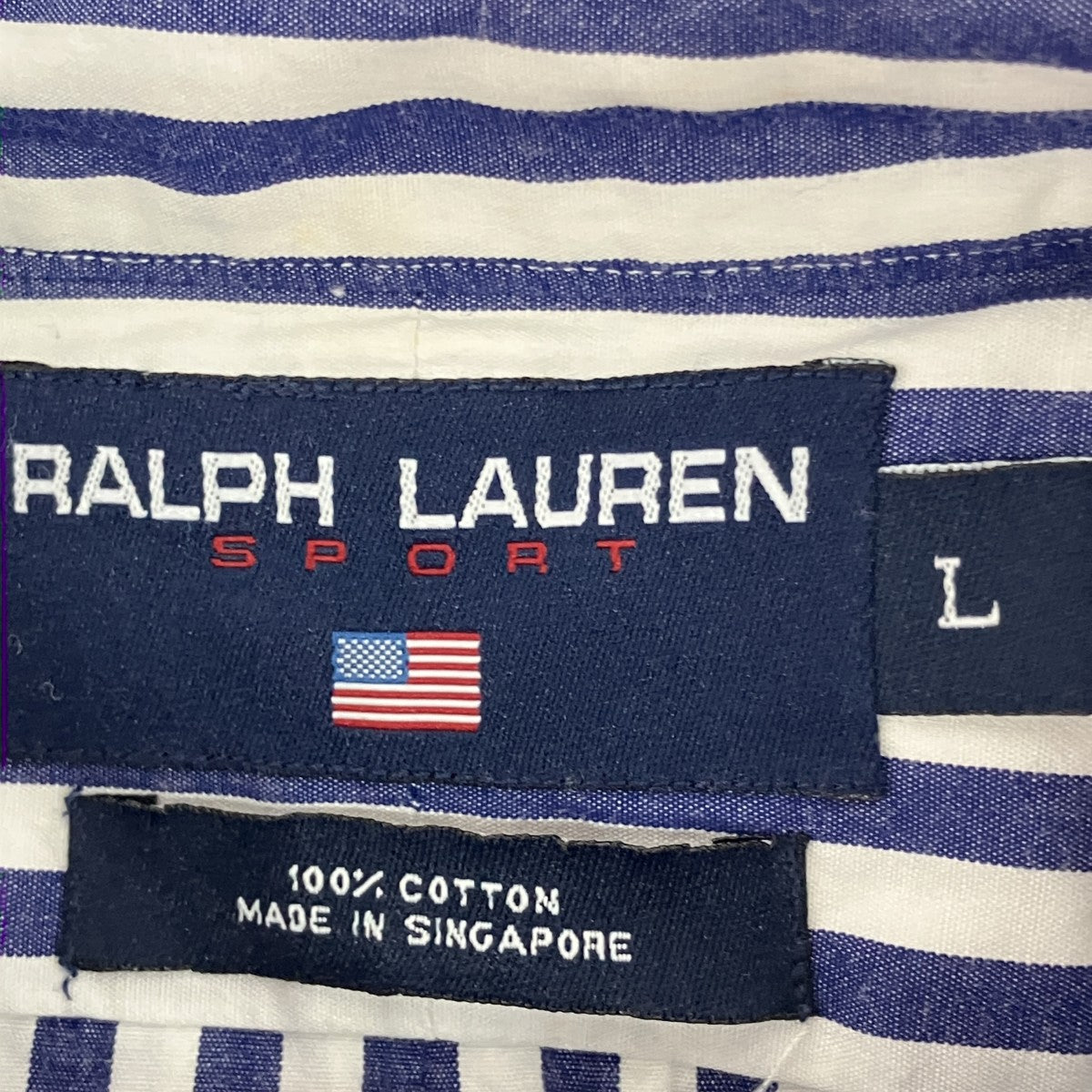 RALPH LAUREN SPORT ストライプロングスリーブシャツ 古着・中古-5枚目のアイテム画像