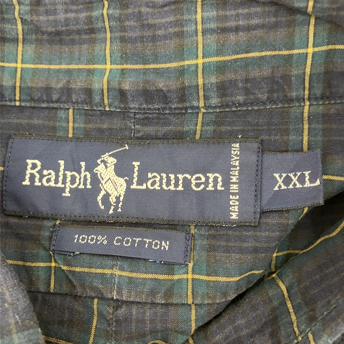 RALPH LAUREN チェックチェックロングスリーブシャツ 古着・中古-5枚目のアイテム画像