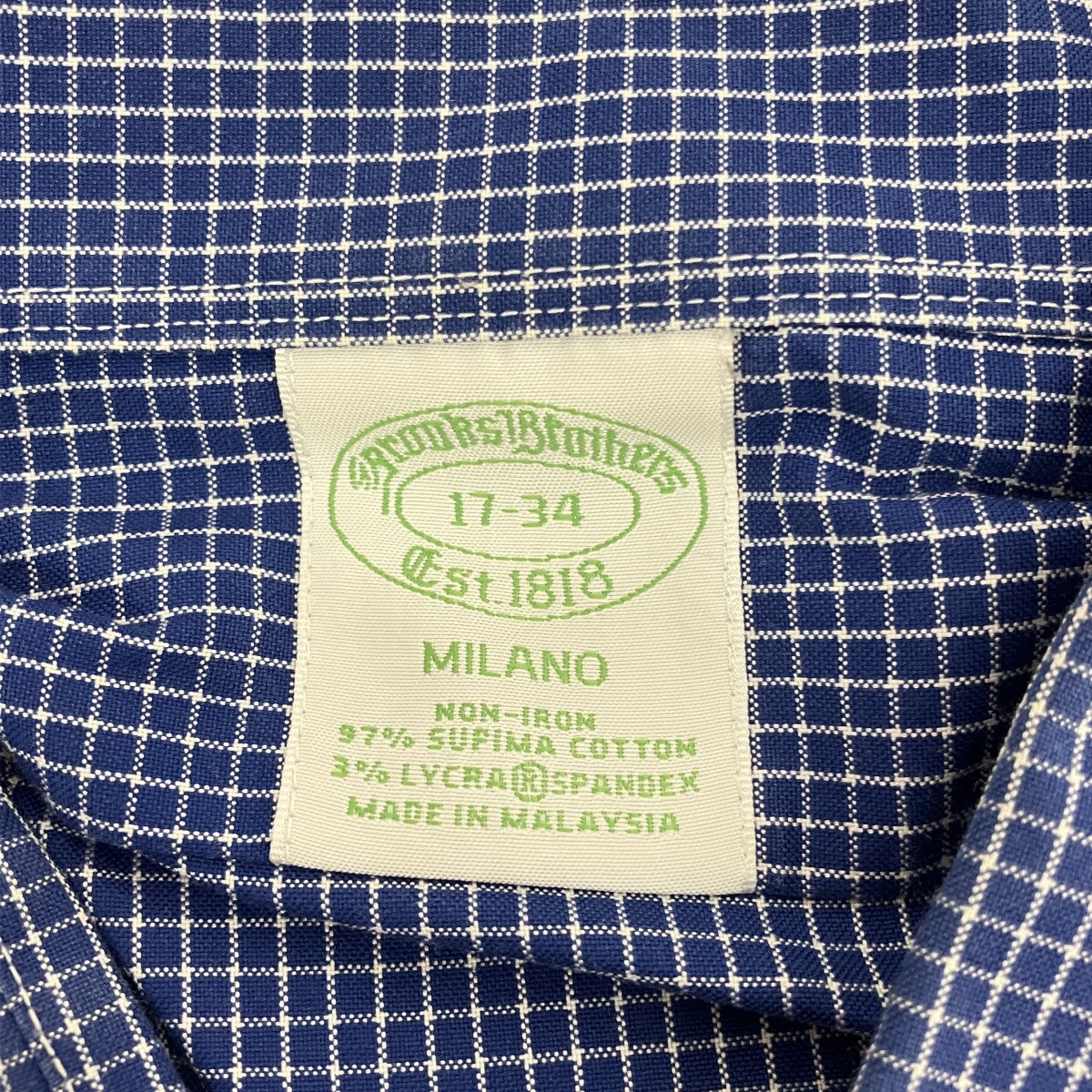 BROOKS BROTHERS ギンガムチェックロングスリーブシャツ100112638 古着・中古-5枚目のアイテム画像