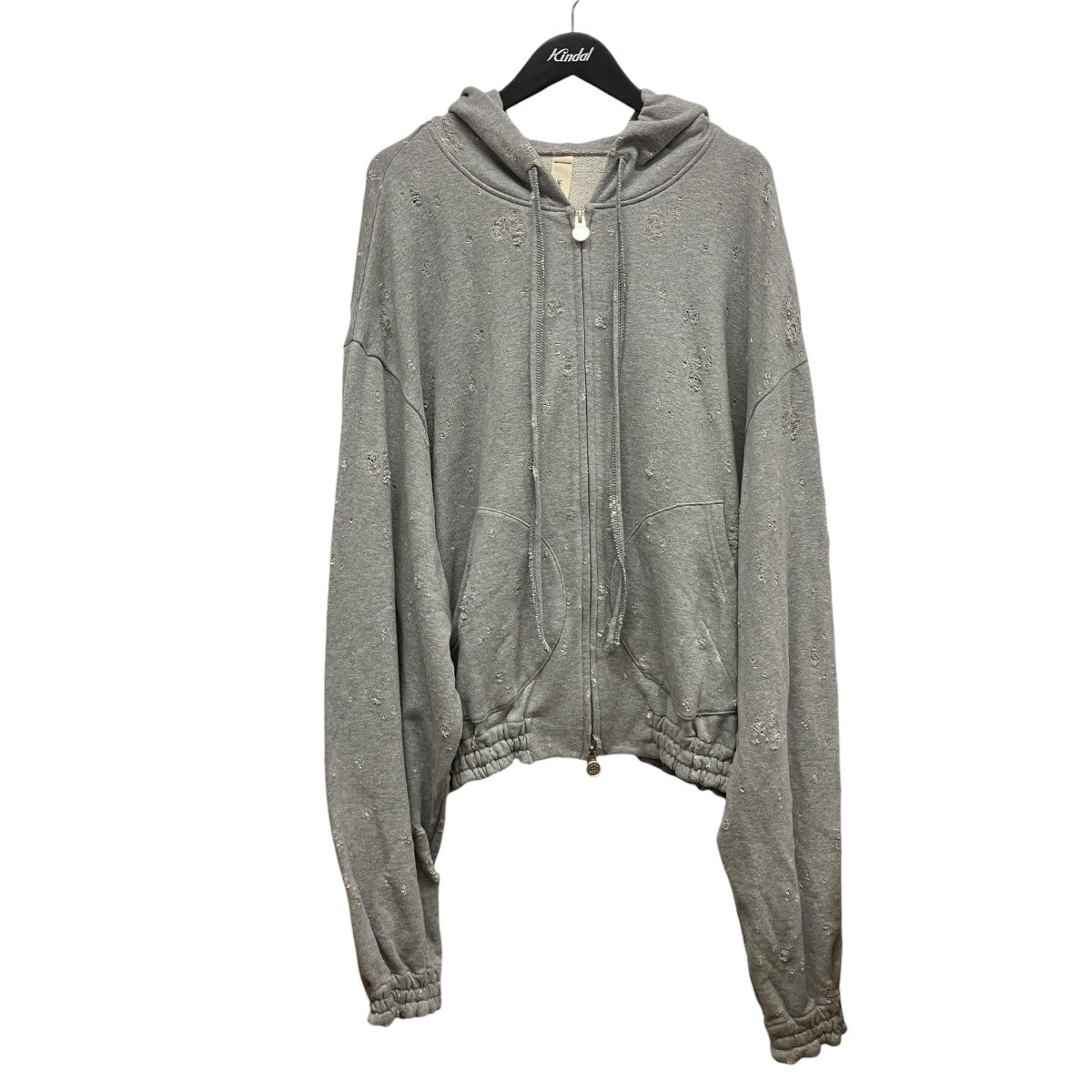 25SSOLD STYLE ZIP HOODIEダメージ加工フーデッドジップアップパーカー2502SK98