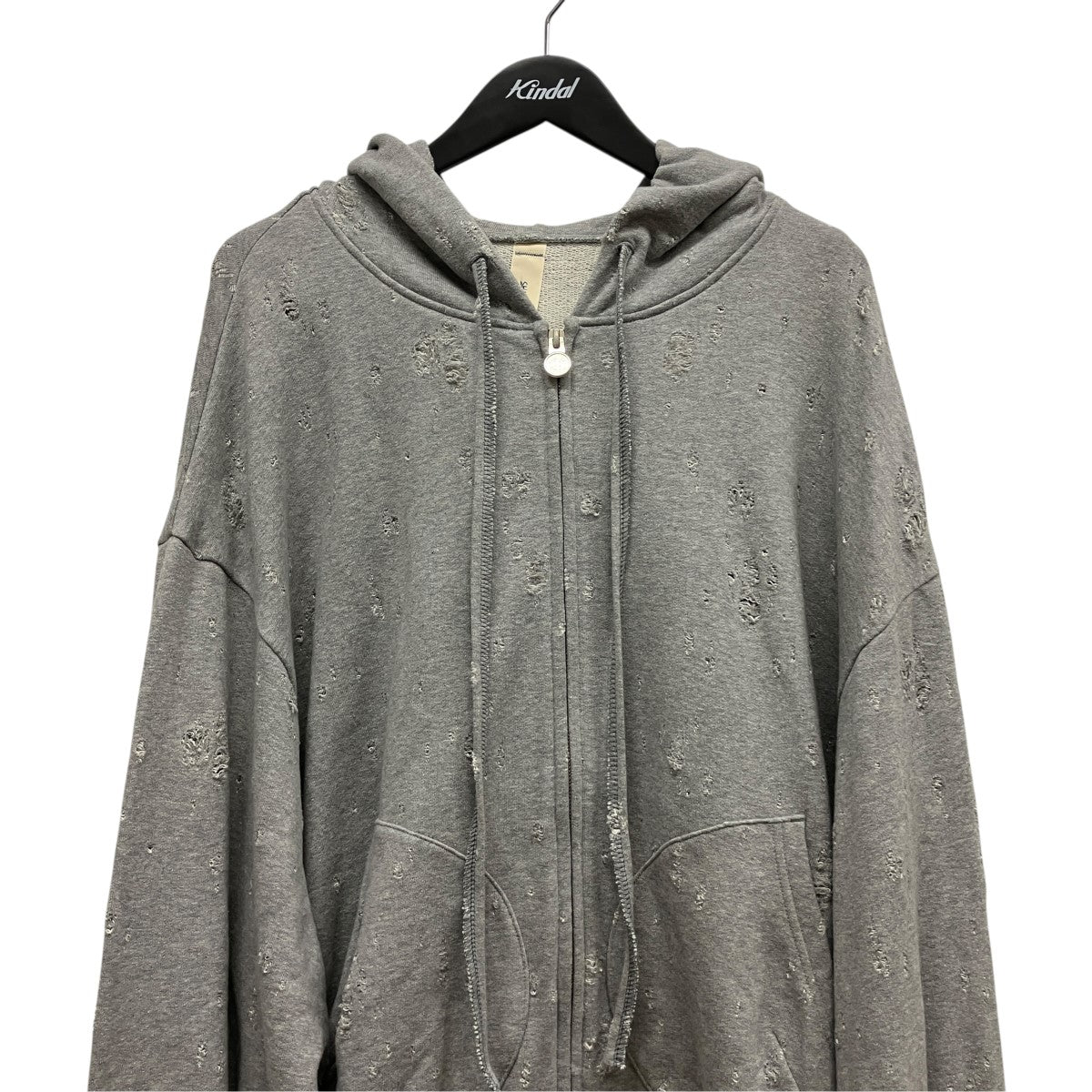 25SSOLD STYLE ZIP HOODIEダメージ加工フーデッドジップアップパーカー2502SK98