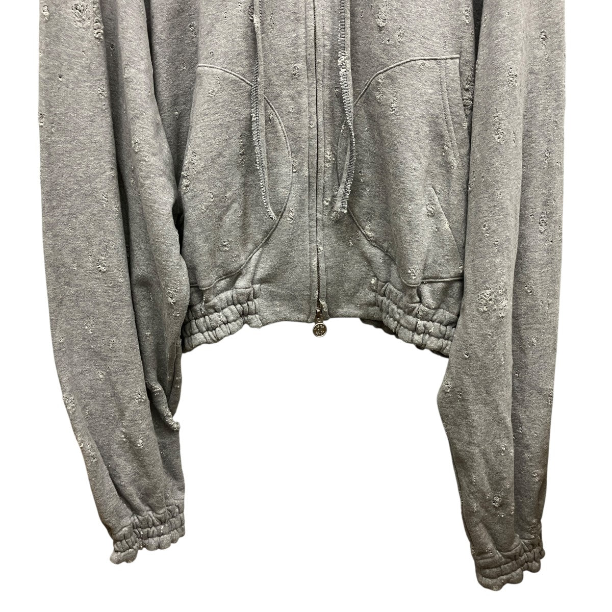 25SSOLD STYLE ZIP HOODIEダメージ加工フーデッドジップアップパーカー2502SK98