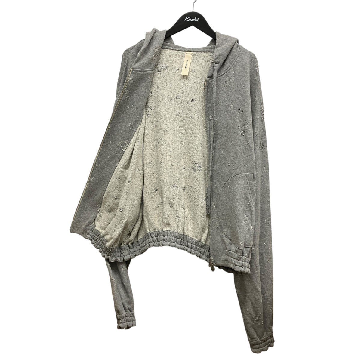 25SSOLD STYLE ZIP HOODIEダメージ加工フーデッドジップアップパーカー2502SK98