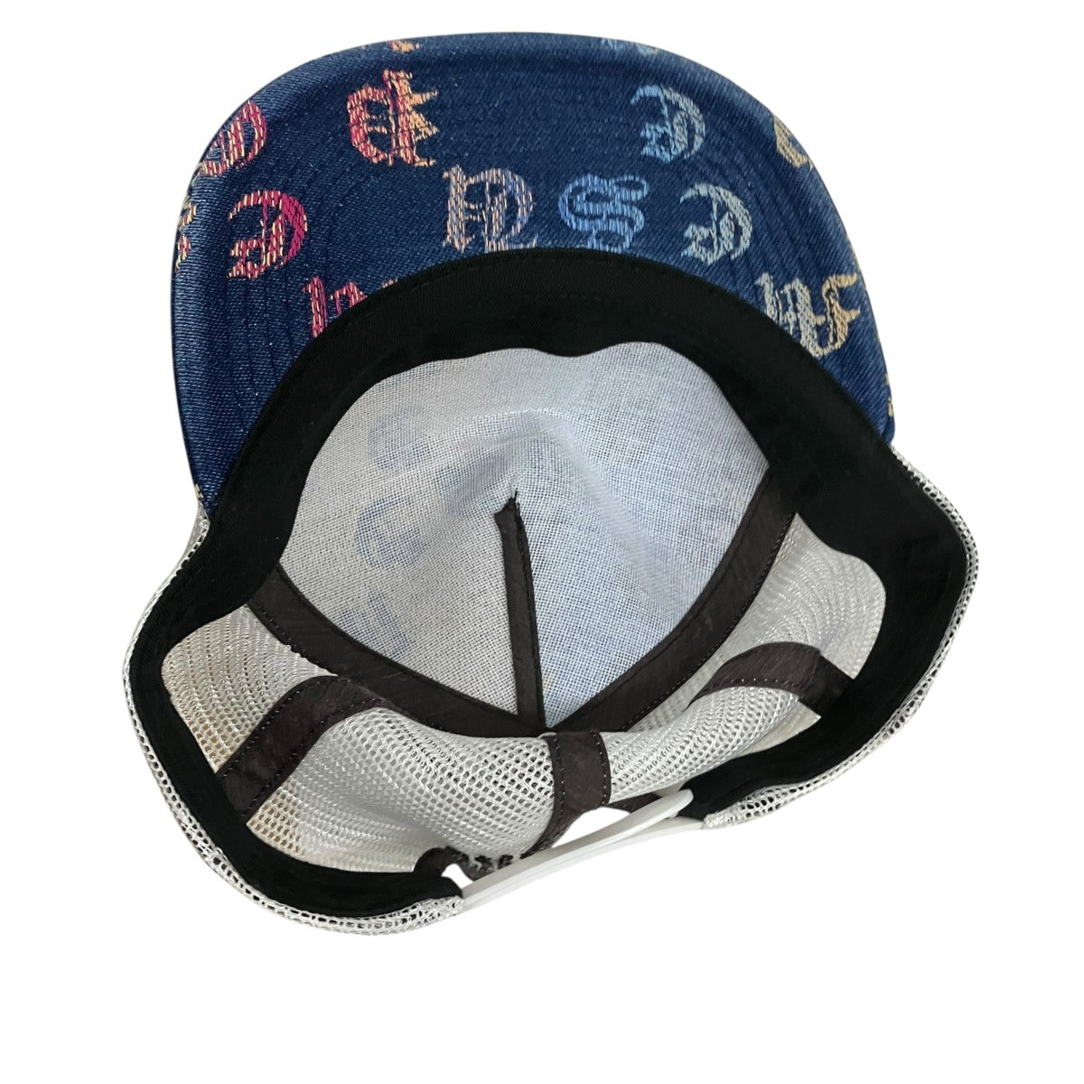 Supreme 22SSGradient Jacquard Denim Mesh Back 5-Panelロゴワッペンデニム刺しゅうメッシュキャップ 古着・中古-5枚目のアイテム画像