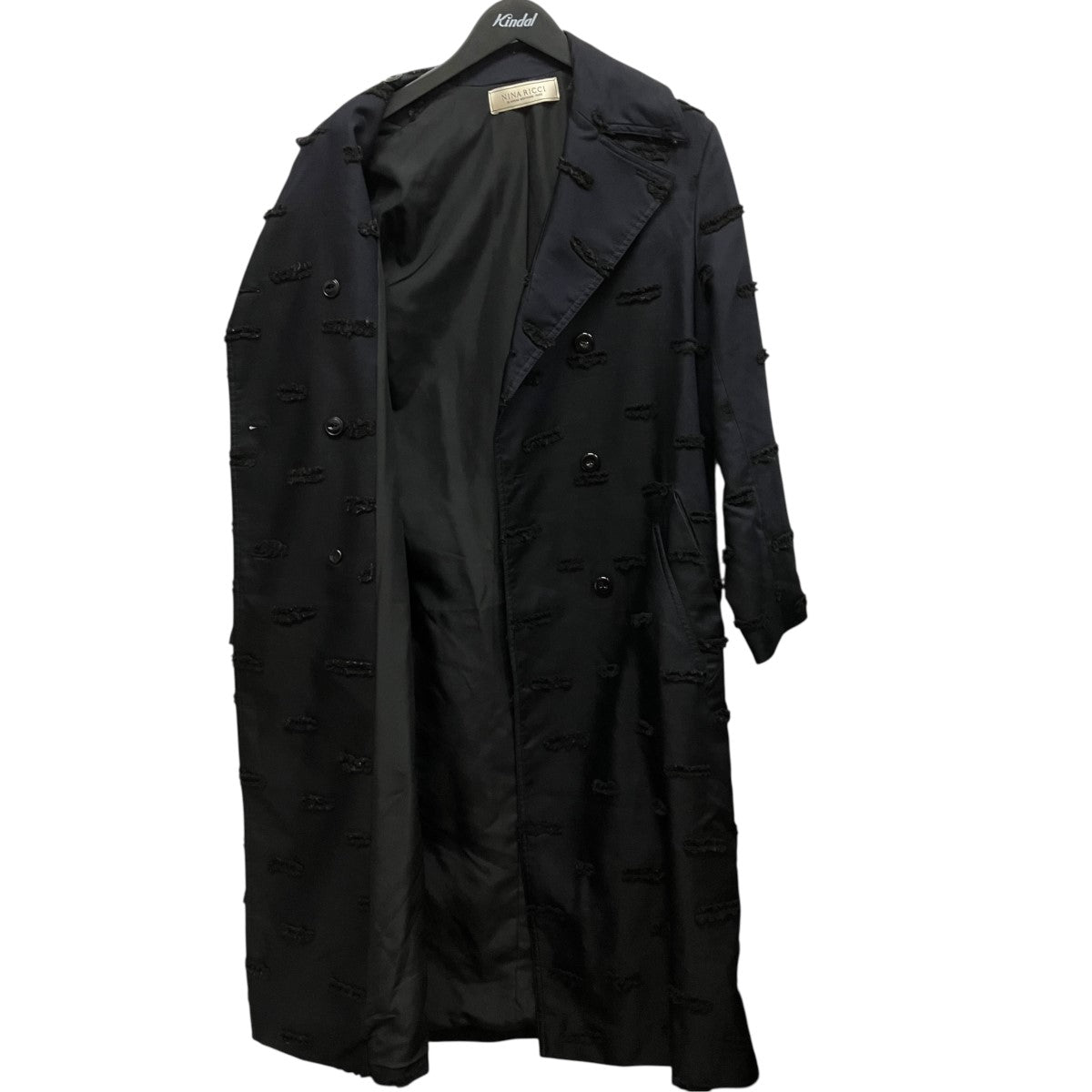 カットジャカードダブルブレスト ロングコート15HCMA025SE1177