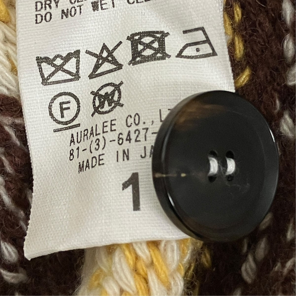 25AWジャガードカシミヤウールカーディガンA25AC03EC Jacquard V-Neck Cardigan