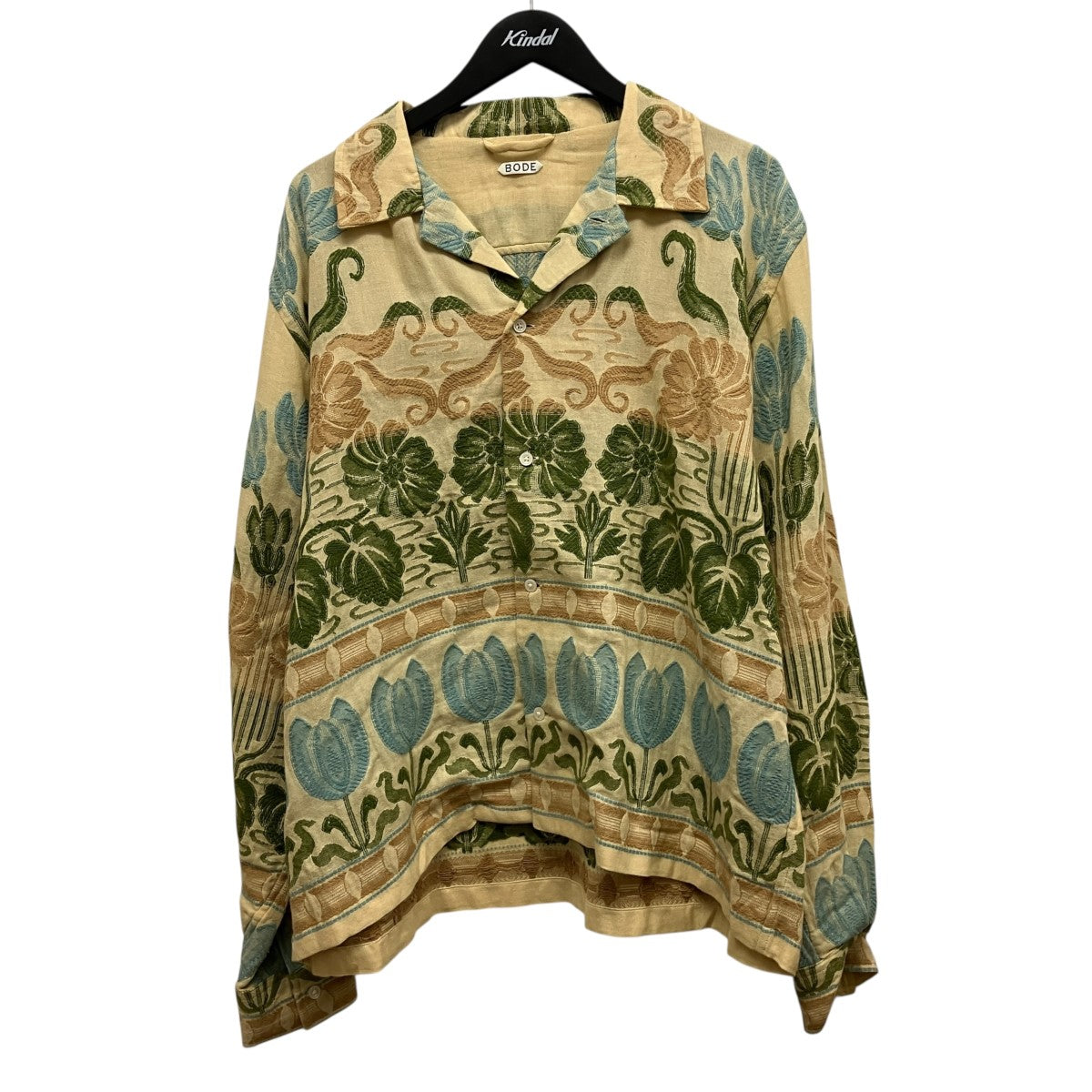 23AWTULIPA LS SHIRT総柄刺しゅうシャツ