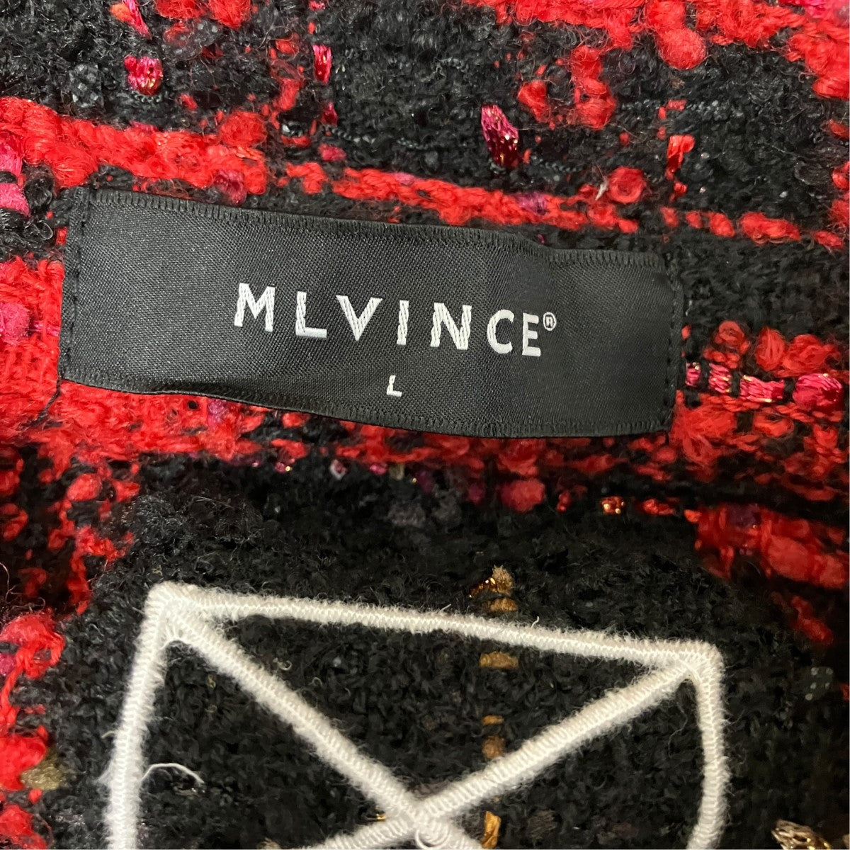 MLVINCE チェックツイードシャツジャケット 古着・中古-6枚目のアイテム画像
