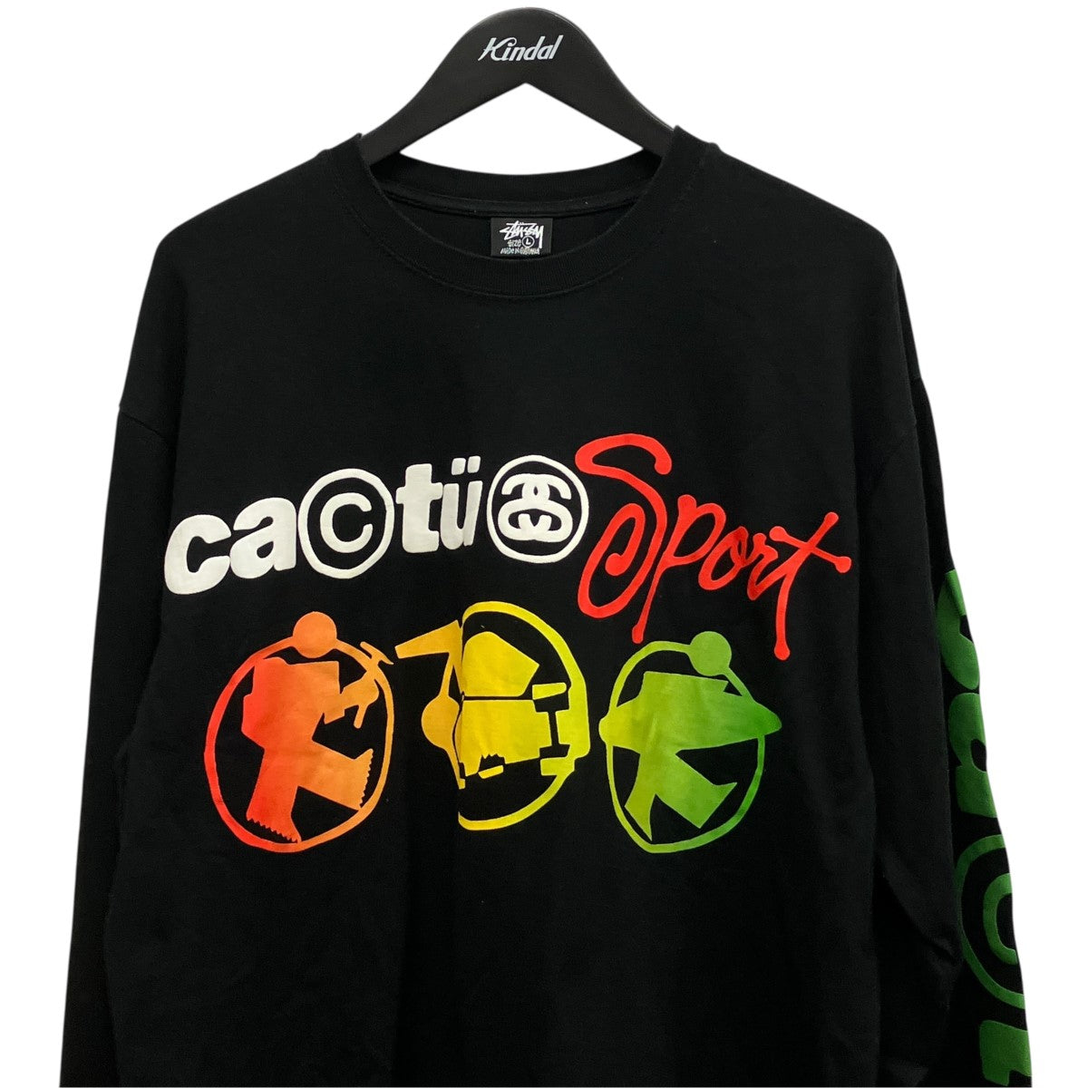 Sport L S TeeプリントロングTシャツ