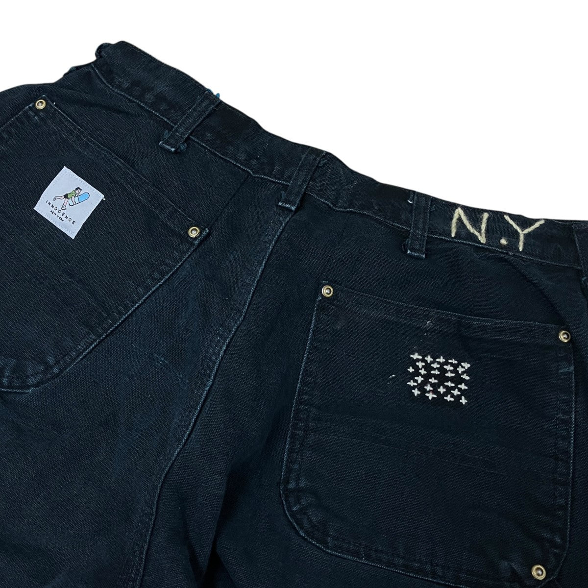 double knee pantsリメイクダブルニーパンツ