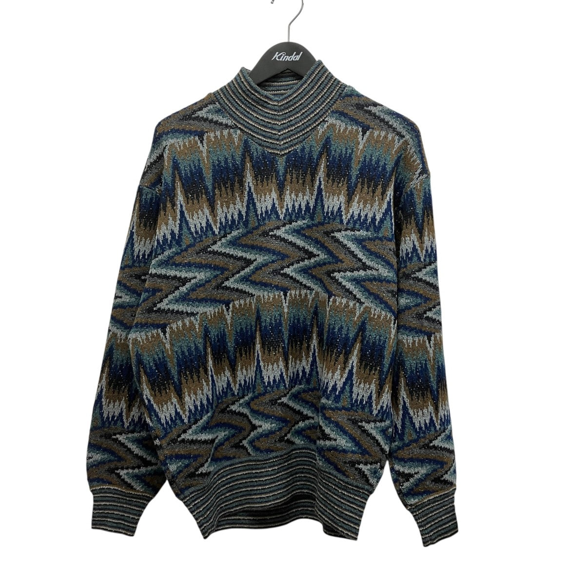MISSONI UOMO 総柄ハイネックニット 古着・中古-1枚目のアイテム画像