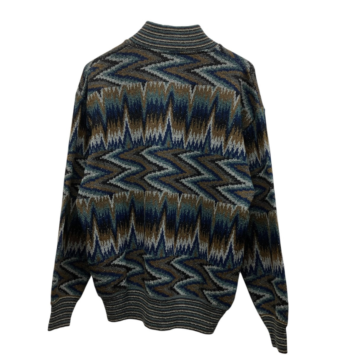 MISSONI UOMO 総柄ハイネックニット 古着・中古-2枚目のアイテム画像
