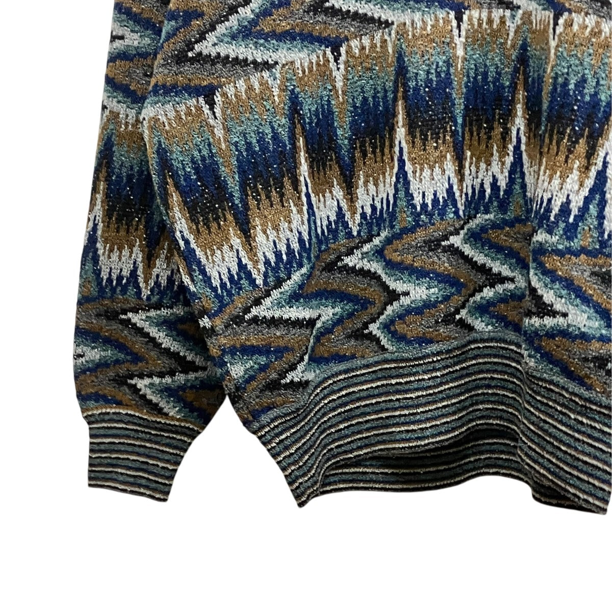 MISSONI UOMO 総柄ハイネックニット 古着・中古-4枚目のアイテム画像