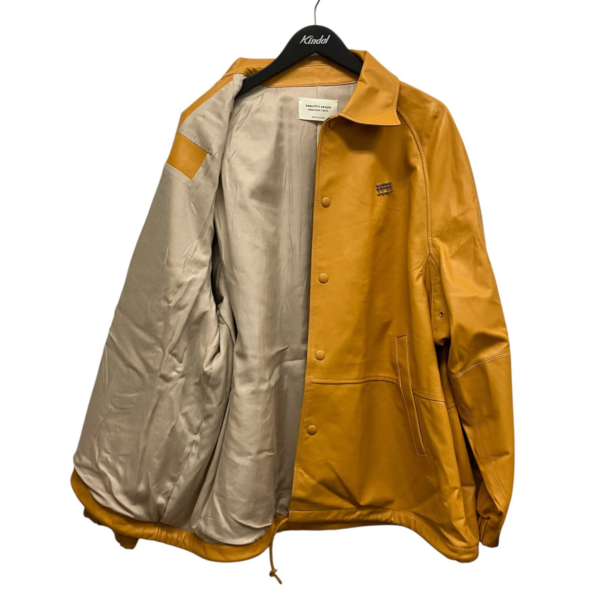 beautiful people lamb leather coach jacketラムレザーコーチジャケット1525402010 古着・中古-3枚目のアイテム画像