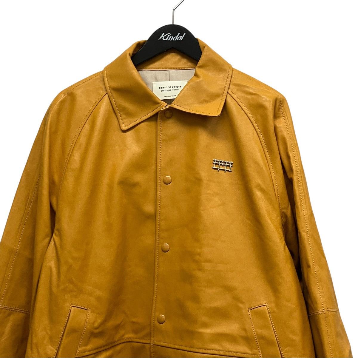 beautiful people lamb leather coach jacketラムレザーコーチジャケット1525402010 古着・中古-4枚目のアイテム画像