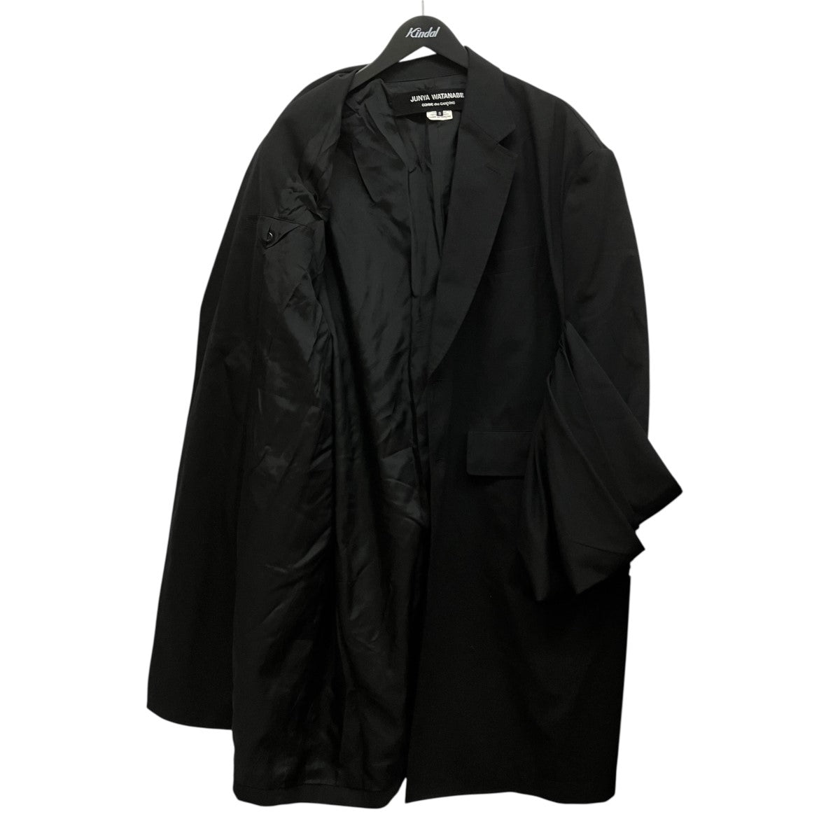 JUNYA WATANABE CDG 21SS変形プリーツスリーブチェスターコートJG-C017 古着・中古-3枚目のアイテム画像