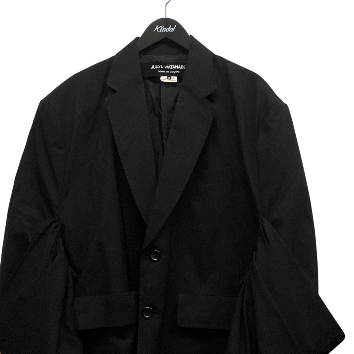 JUNYA WATANABE CDG 21SS変形プリーツスリーブチェスターコートJG-C017 古着・中古-4枚目のアイテム画像