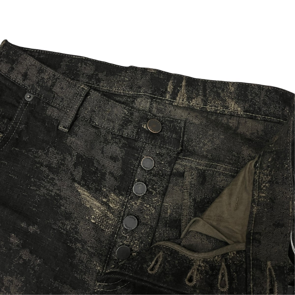 26AWDENIM CURVED PANTS総柄ジャガードカーブデニムパンツTA26AW-PT335