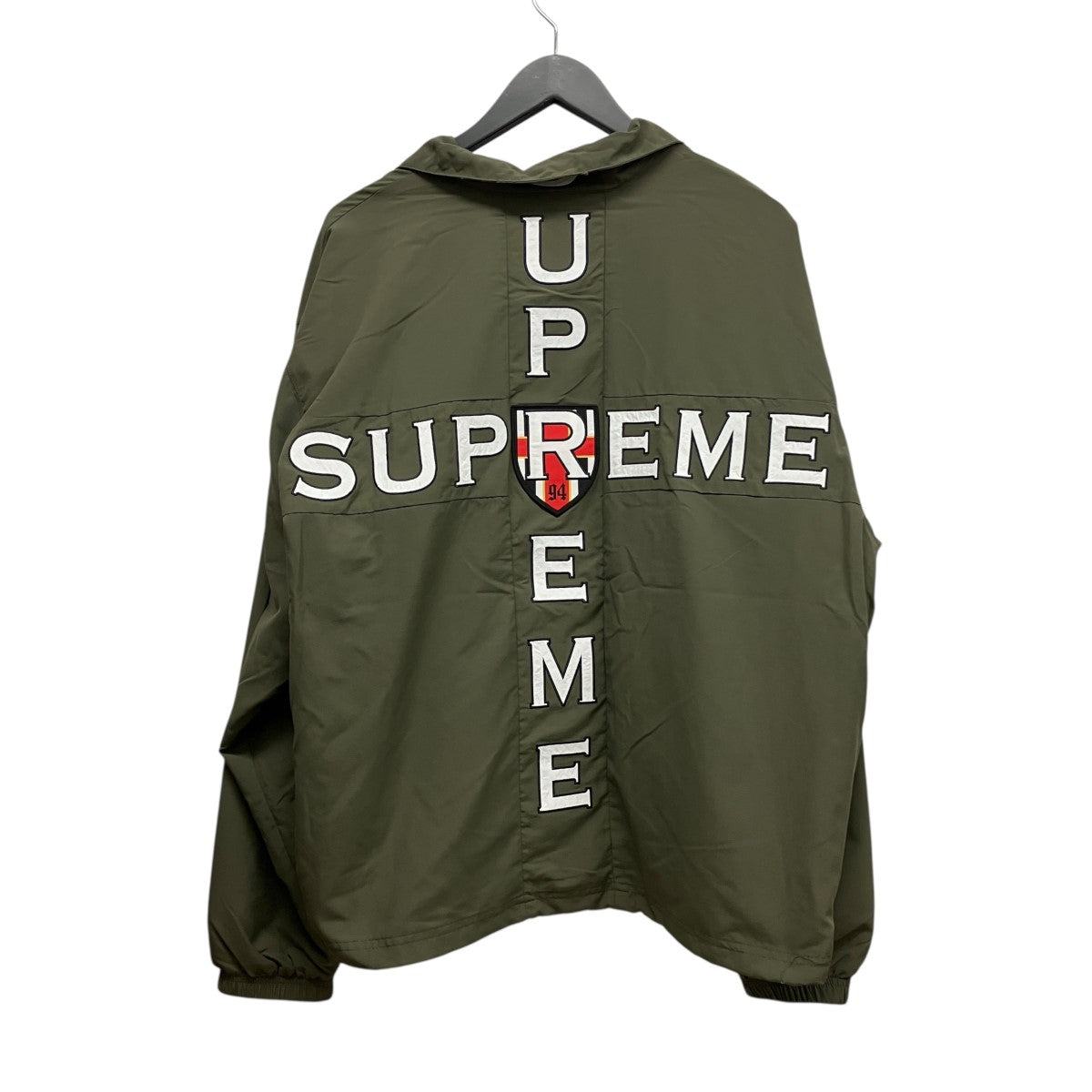 26AWCross Track Jacketバック刺しゅうワッペンナイロンジップアップジャケット