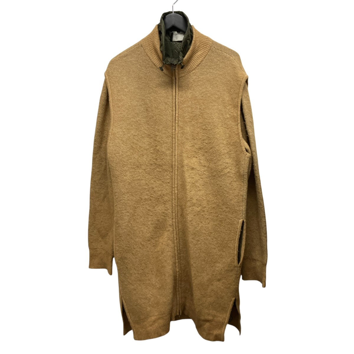 ２WAYドッキングロングニットコートF161-7629FOXM
