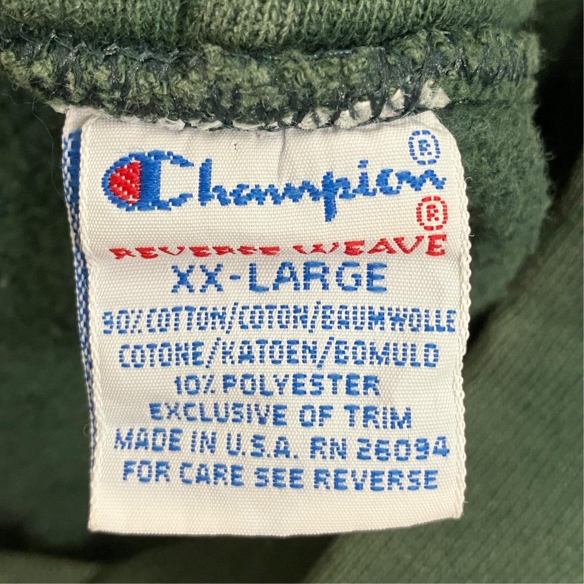 Champion REVERSE WEAVE 90s後期カレッジロゴパーカー 古着・中古-6枚目のアイテム画像