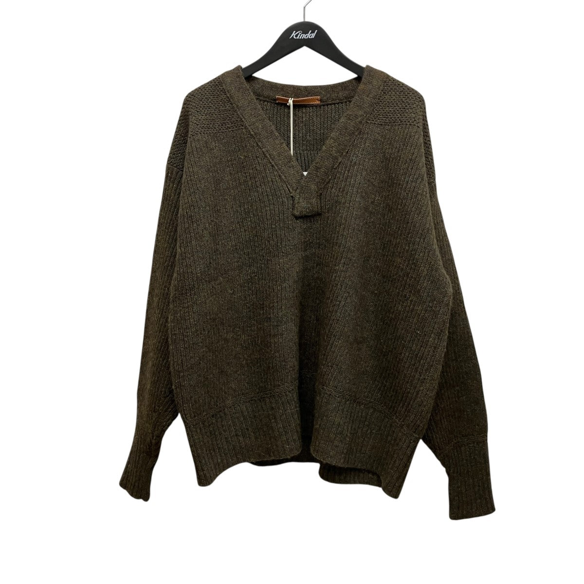 NICENESS 24AWGoldblum Mechanic SweaterリバーシブルVネックニットNN-2501K14 古着・中古-1枚目のアイテム画像