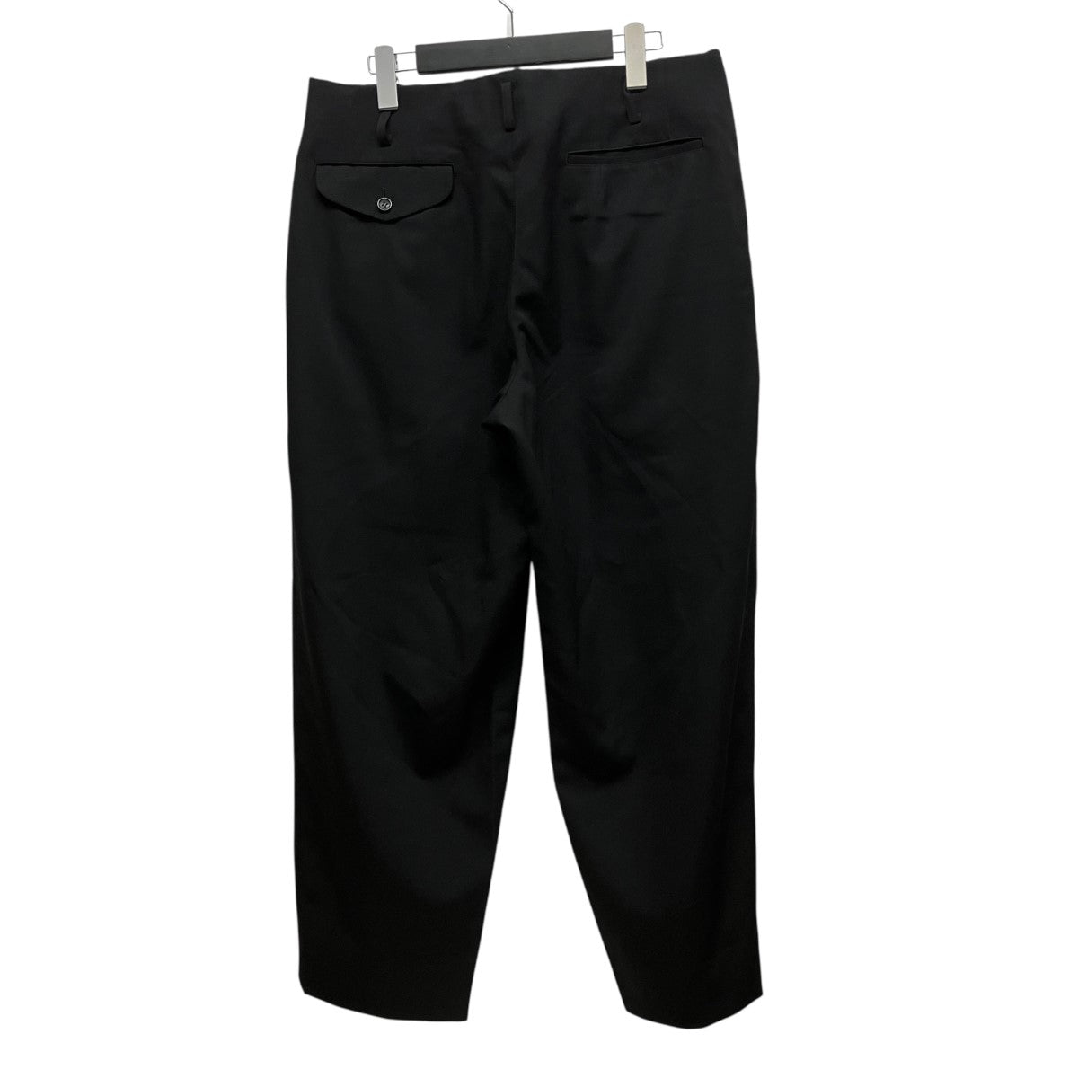 【極美品】コムデギャルソンオムプリュス ウールギャバスラックス　黒　ワンタック COMME des GARCONS HOMME PLUS(コムデギャルソンオムプリュス) 26SS