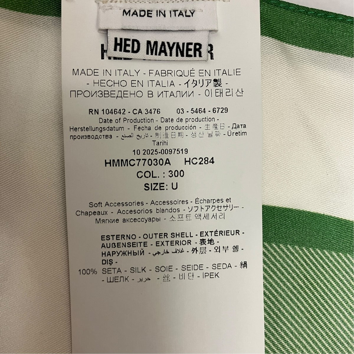 Hed Mayner シルクスカーフHMMC77030A 古着・中古-6枚目のアイテム画像