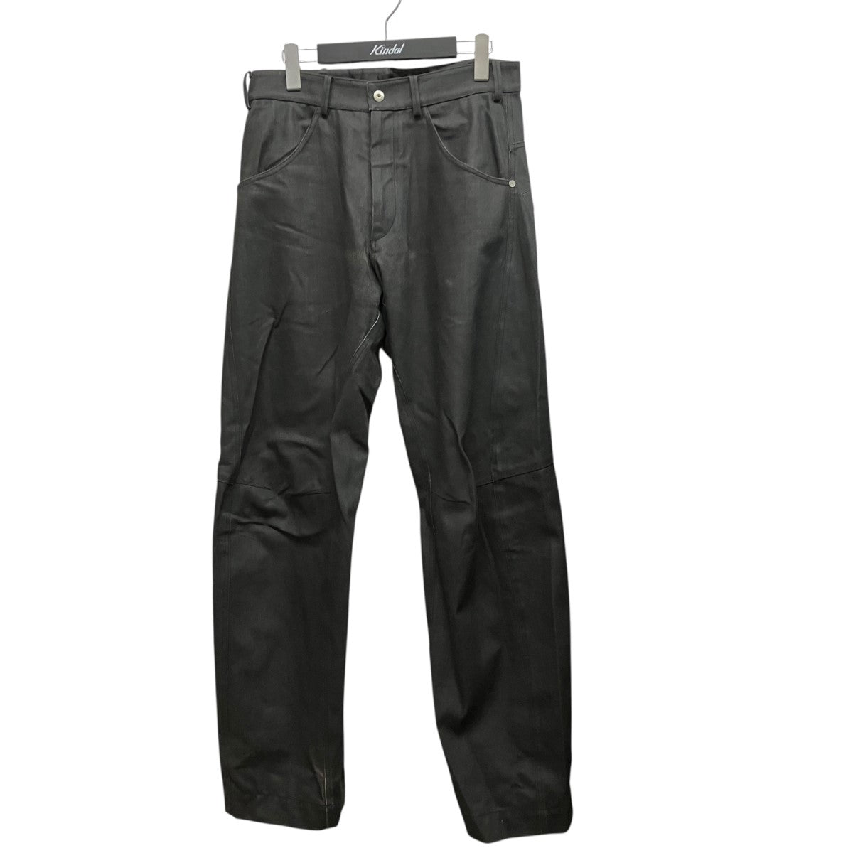 25SSKnee Darted Flare Trousersコーティングデニムパンツ