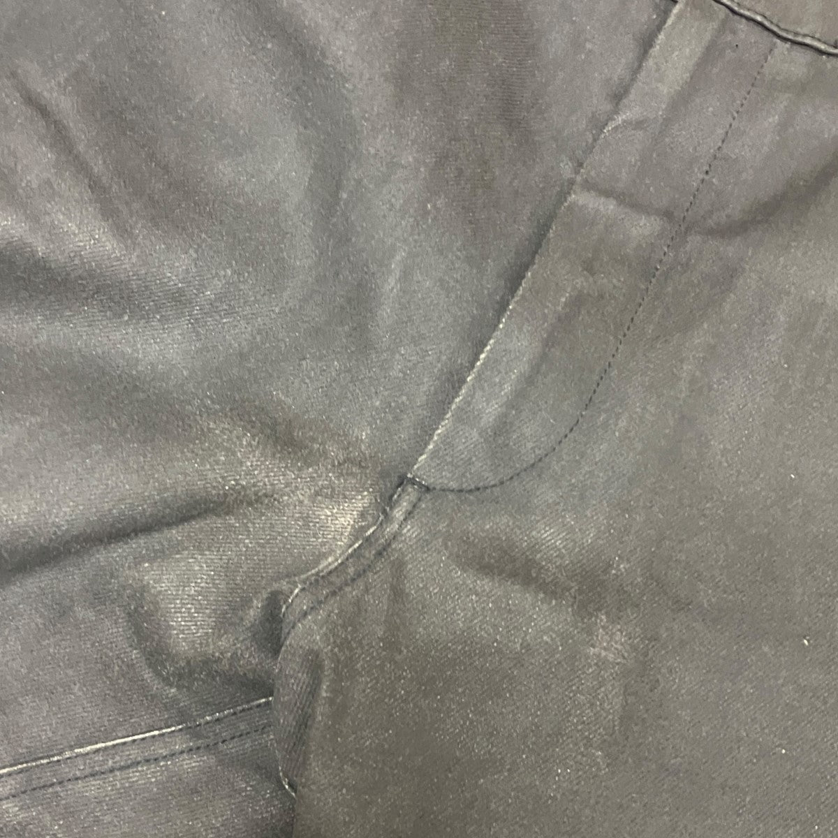 25SSKnee Darted Flare Trousersコーティングデニムパンツ