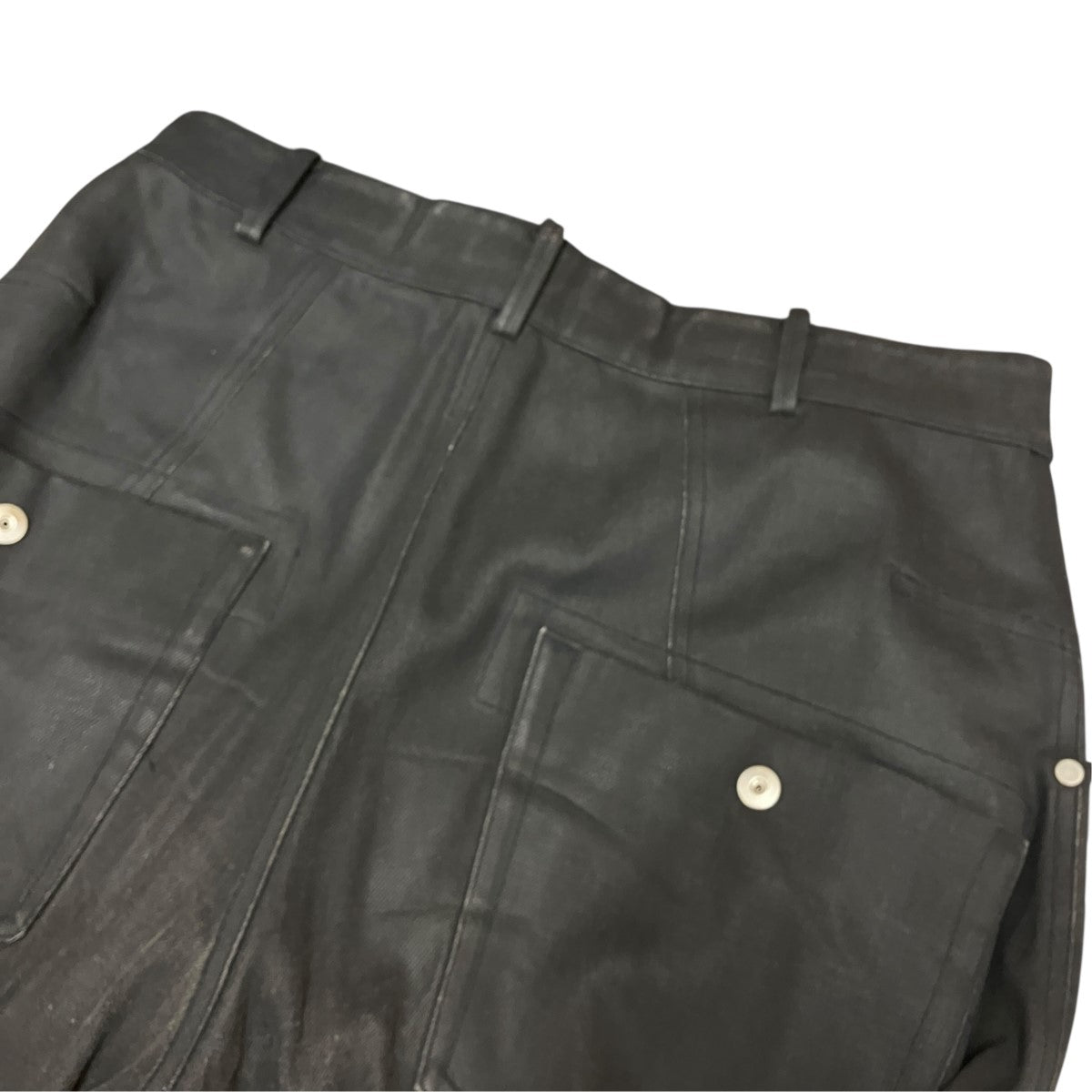 25SSKnee Darted Flare Trousersコーティングデニムパンツ