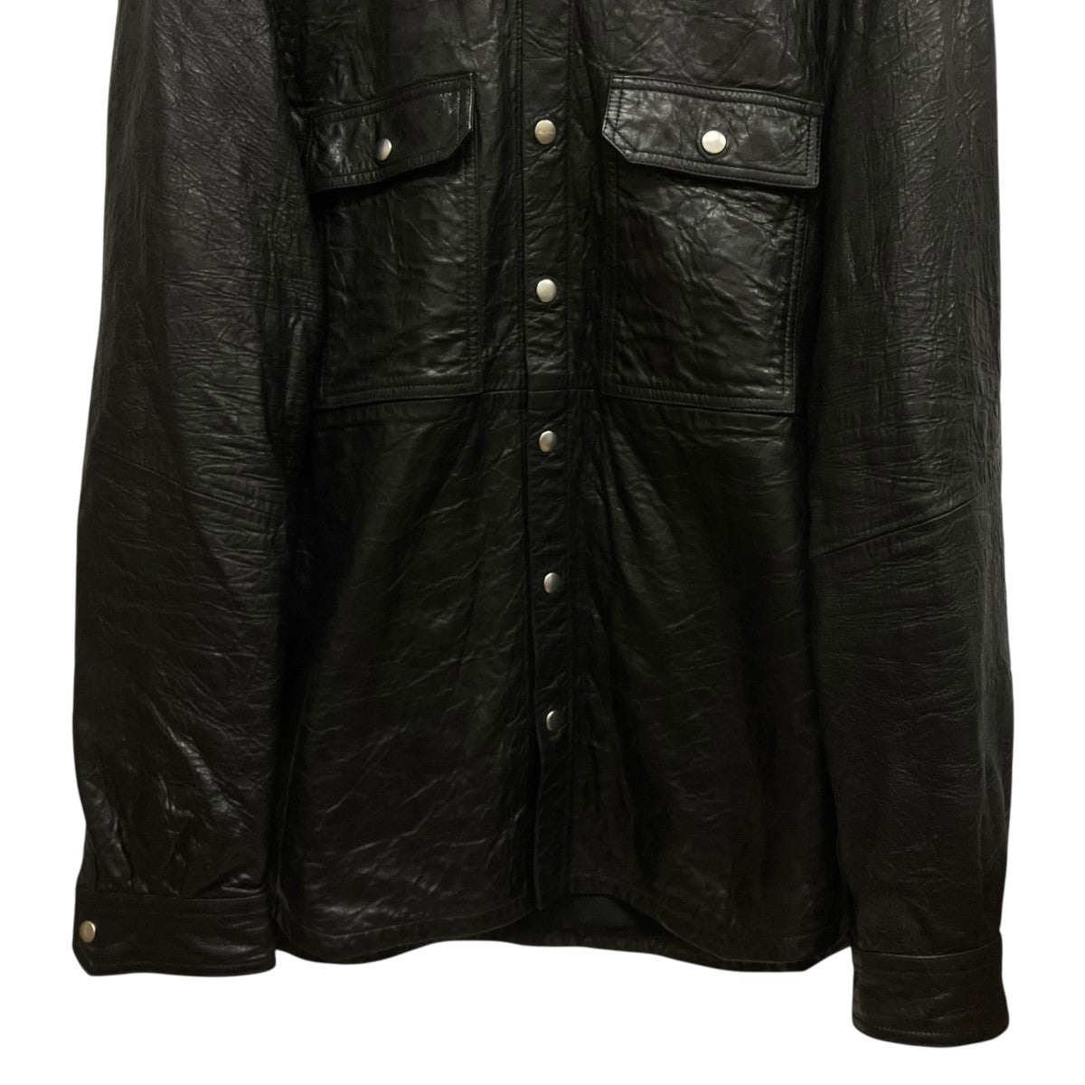 LEATHER OUTER SHIRTレザーシャツジャケットRU01F2729-LBE