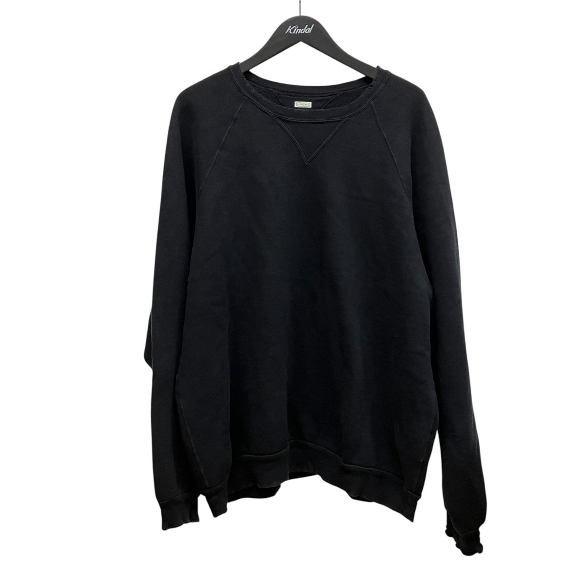 A．PRESSE 26SSダメージ加工ラグランスウェット26SAP-05-17 Vintage Double V Sweatshirt 古着・中古-1枚目のアイテム画像