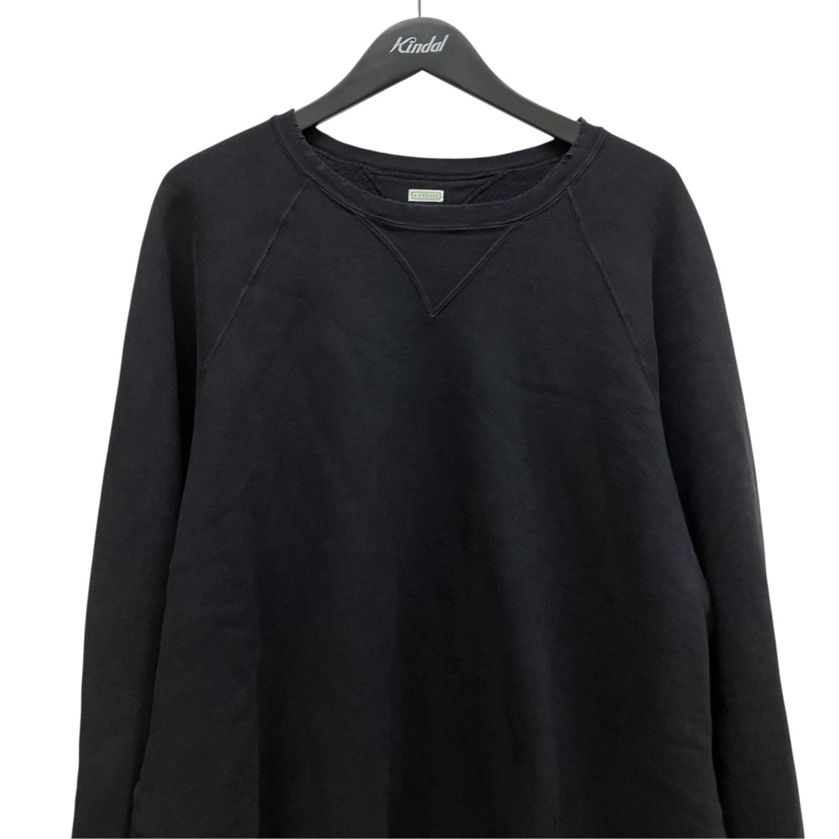 A．PRESSE 26SSダメージ加工ラグランスウェット26SAP-05-17 Vintage Double V Sweatshirt 古着・中古-3枚目のアイテム画像