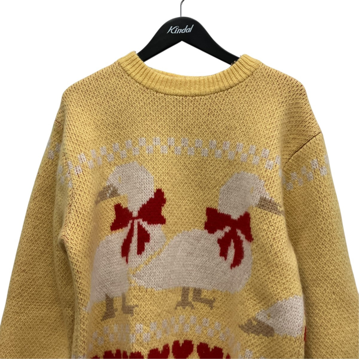 総柄カシミヤニット22-080-HL-8281-3 Cashmere jacquard knit