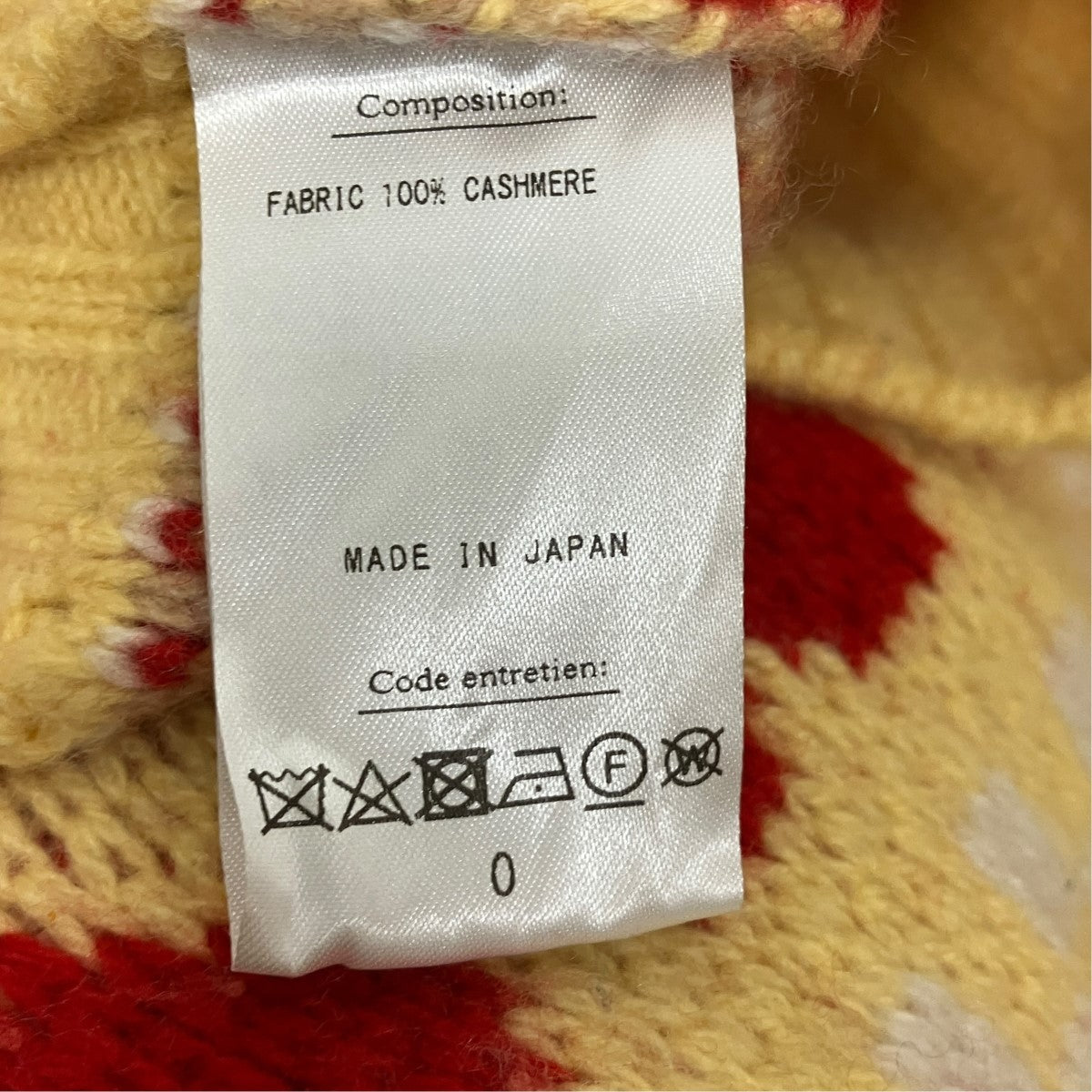 総柄カシミヤニット22-080-HL-8281-3 Cashmere jacquard knit