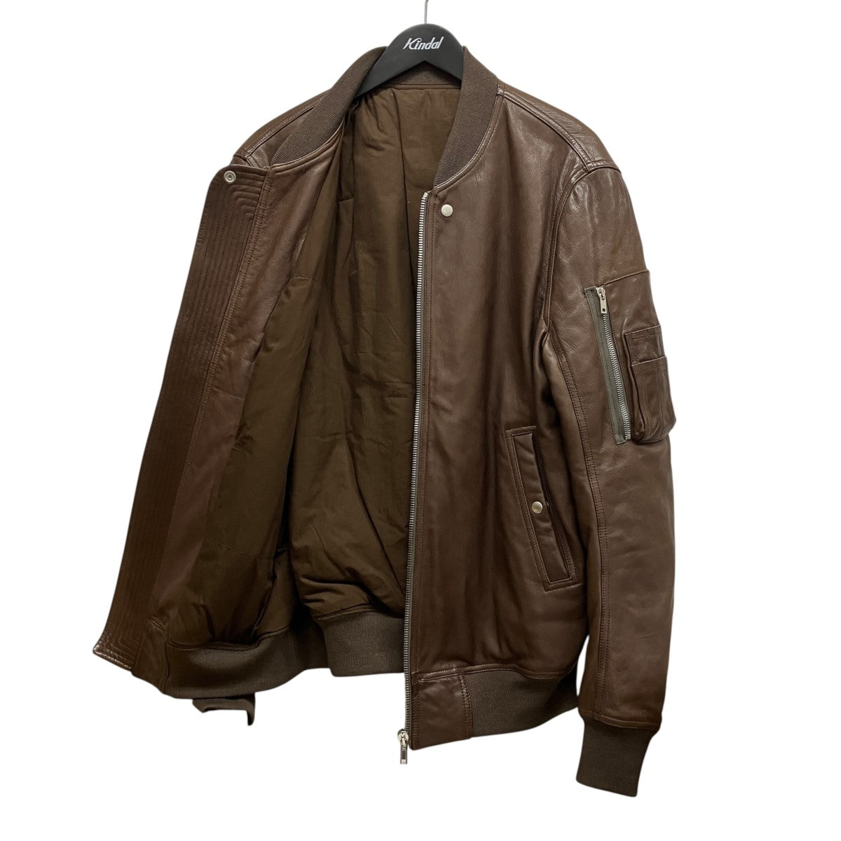 RICK OWENS(リックオウエンス) 23AWレザーボンバージャケットRU02C7789
