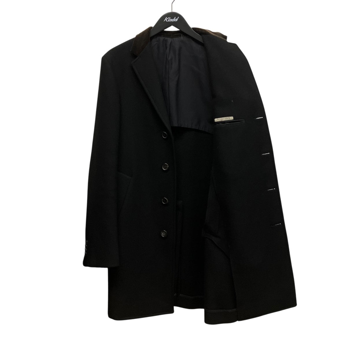BOTTEGA VENETA ベロアカラーチェスターコート 古着・中古-5枚目のアイテム画像