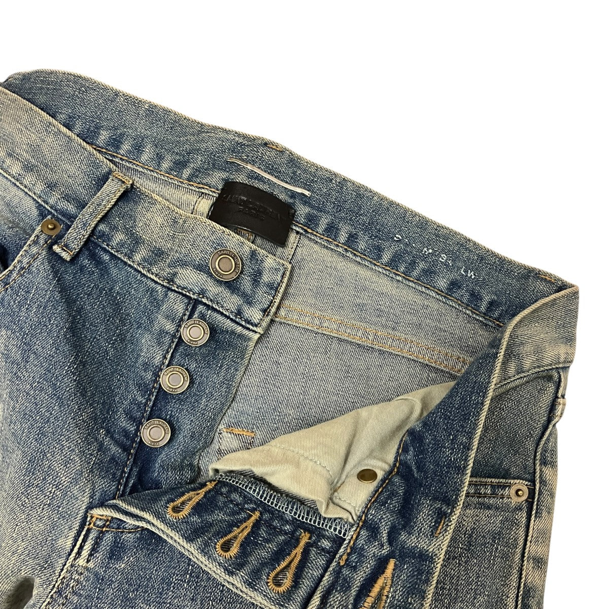 16S/S SAINT LAURENT PARIS ダメージリペアパンツ 29 Saint Laurent Paris(サンローランパリ) 16SSDistressed Repaired