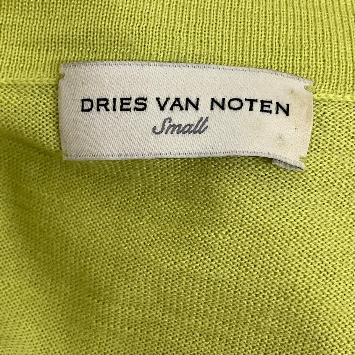 DRIES VAN NOTEN メリノウールVネックニット 古着・中古-6枚目のアイテム画像