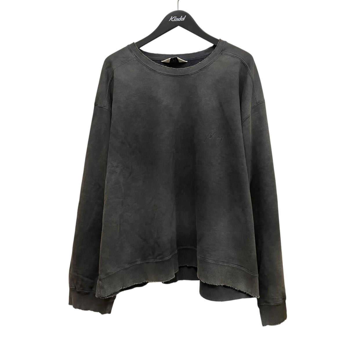 EMBROIDERY UNEVEN OVER SWEAT SHIRTエンブロイダリースウェットトレーナーANC-CT64