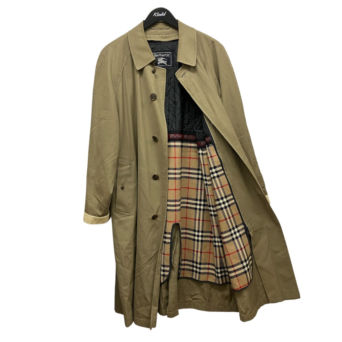 人気◆バーバリー ライナー付き ステンカラー バルマカーン コート カーキ L BURBERRY(バーバリー) ライナー付きバルマカーンコートBBB52-917-43