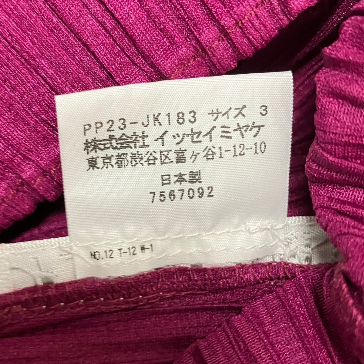 PLEATS PLEASE プリーツバックVネックカットソーPP23-JK183 古着・中古-6枚目のアイテム画像