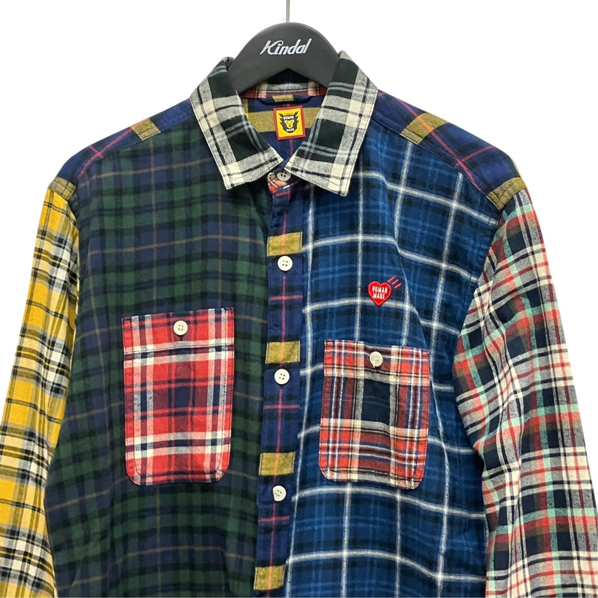 HUMAN MADE パッチワークチェックシャツ 古着・中古-3枚目のアイテム画像